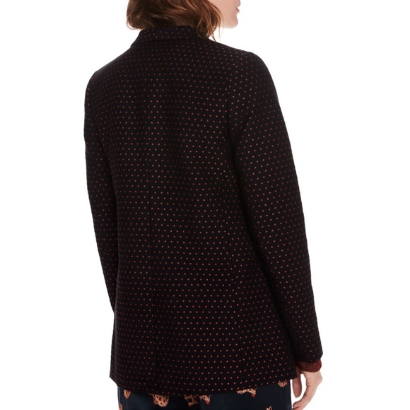SCOTCH & SODA Tailored Stretch Jacquard Blazer in Black/Red Star - Picture 2 of 9